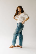The Landerkin Ruffle Button-Up Blouse in Cream