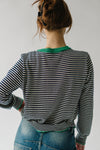 The Ferguson Striped Button-Up Sweater in Navy + Ivory