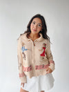 The Rockin' Around Zip Up Jacket in Cream