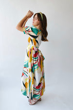 The Mandy Floral Maxi Dress in Cream Multi