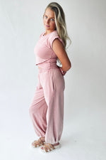 The Hendrix Mineral Washed Tee in Dusty Rose