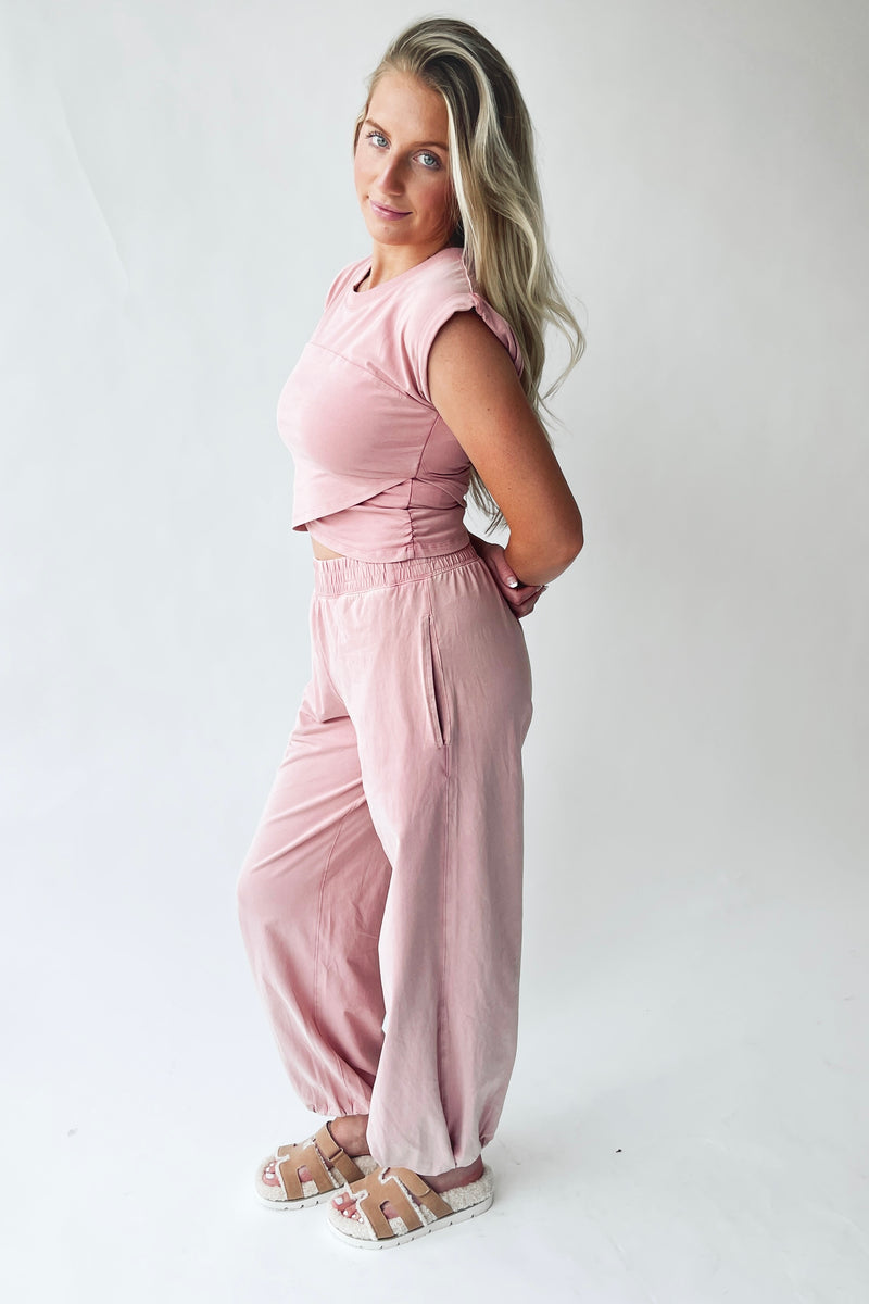 The Hendrix Mineral Washed Tee in Dusty Rose