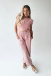 The Hintze Mineral Washed Jogger in Dusty Rose