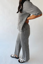 The Greta Gingham Set in Black