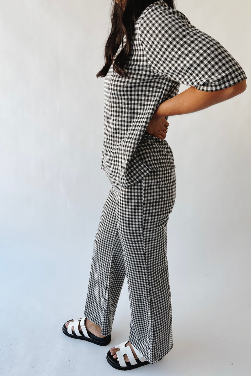 The Greta Gingham Set in Black