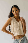 The Darla Crochet Vest in Cream