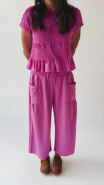 The Ruttinger Smocked Detail Set in Orchid (SHIPS END OF SEPTEMBER)