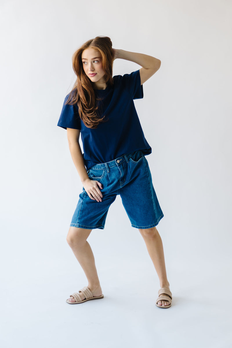 The Essential Crew Neck Tee in Navy