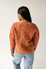 The Jepson Patterned Sweater in Ginger Red