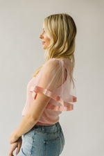 The Scipio Sheer Sleeved Blouse in Blush