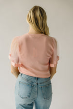 The Scipio Sheer Sleeved Blouse in Blush