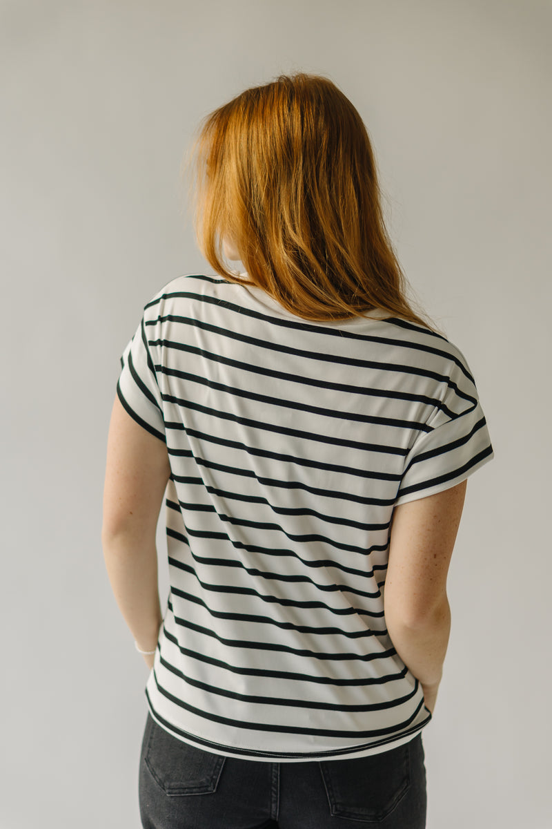The Fetters Striped Tee in White + Black