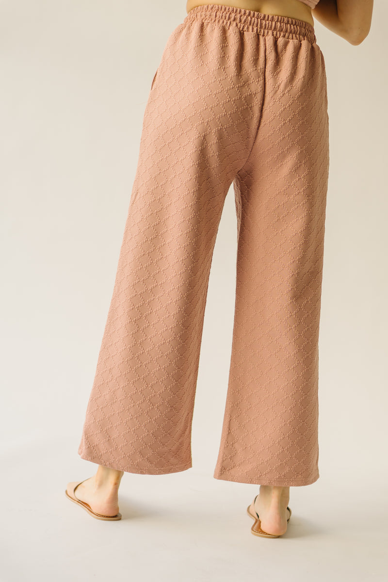 The Flockhart Textured Pant in Dusty Pink