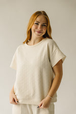 The Calista Textured Blouse in Cream