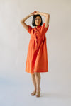 The Celeste Button-Up Dress in Orange