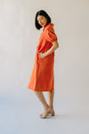 The Celeste Button-Up Dress in Orange