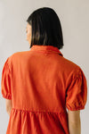 The Celeste Button-Up Dress in Orange