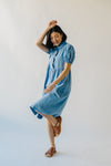 The Celeste Button-Up Dress in Denim