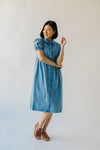 The Celeste Button-Up Dress in Denim