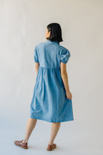 The Celeste Button-Up Dress in Denim