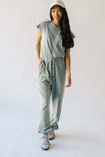 The Muffley Casual Jumpsuit in Sage