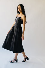 The Doxey Tie Detail Tank Dress in Black