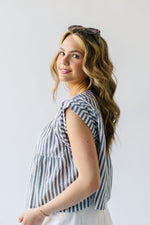 The Womack Striped Blouse in Black