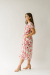 The Guerra Floral Midi Dress in Red