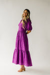 The Tandie Eyelet Detail Midi Dress in Magenta