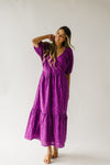 The Tandie Eyelet Detail Midi Dress in Magenta
