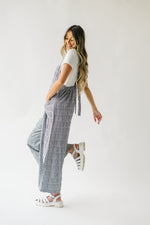 The Madge Plaid Jumpsuit in Black