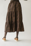 The Perez Tiered Maxi Skirt in Midnight