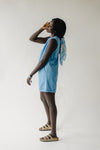 The Velzy V-Neck Romper in Blue