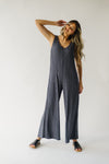 The Lincoln Tank Jumpsuit in Charcoal