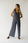 The Lincoln Tank Jumpsuit in Charcoal
