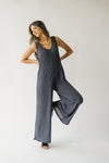 The Lincoln Tank Jumpsuit in Charcoal