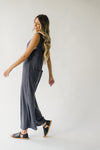 The Lincoln Tank Jumpsuit in Charcoal