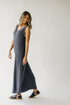 The Lincoln Tank Jumpsuit in Charcoal