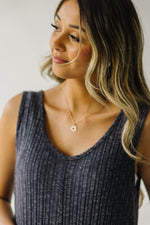 The Lincoln Tank Jumpsuit in Charcoal