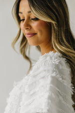 The Leona Textured Blouse in Ivory