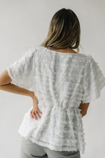 The Leona Textured Blouse in Ivory