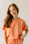 The Sally Crochet Detail Top in Papaya
