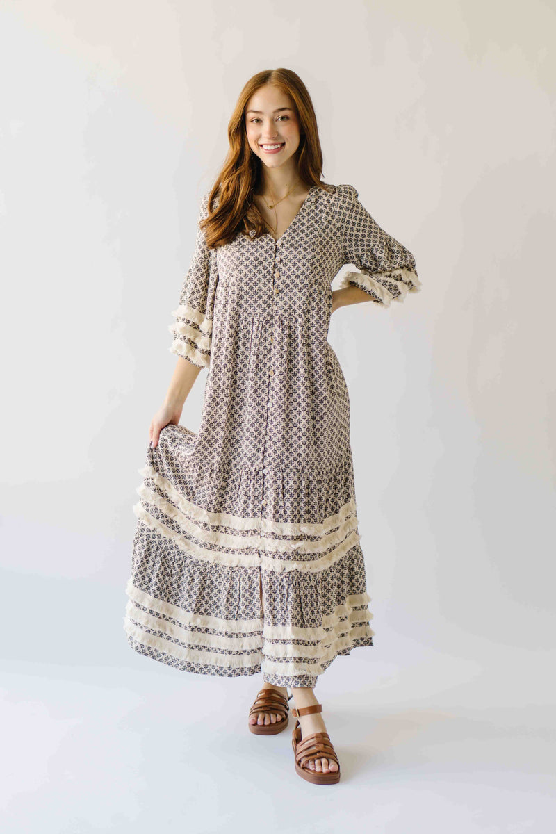 Piper & Scoot: The Soho Fringe Maxi Dress in Cream