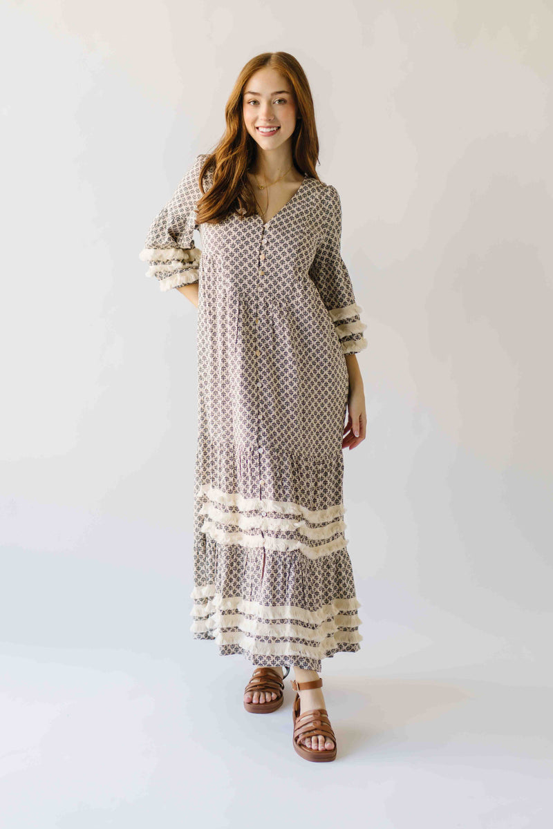 Piper & Scoot: The Soho Fringe Maxi Dress in Cream