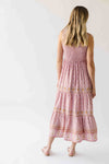The Desiree Patterned Maxi Dress in Dusty Pink