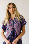 The Kinney Patterned Dress in Wild Berry