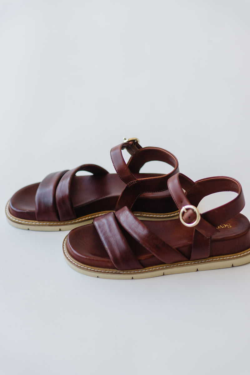 Seychelles: Tangelo Sandal in Brown Leather