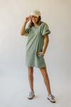 The Frankle Bubble Sleeve Dress in Sage