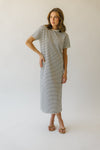 The Kittrell Striped Midi Dress in Cream + Navy
