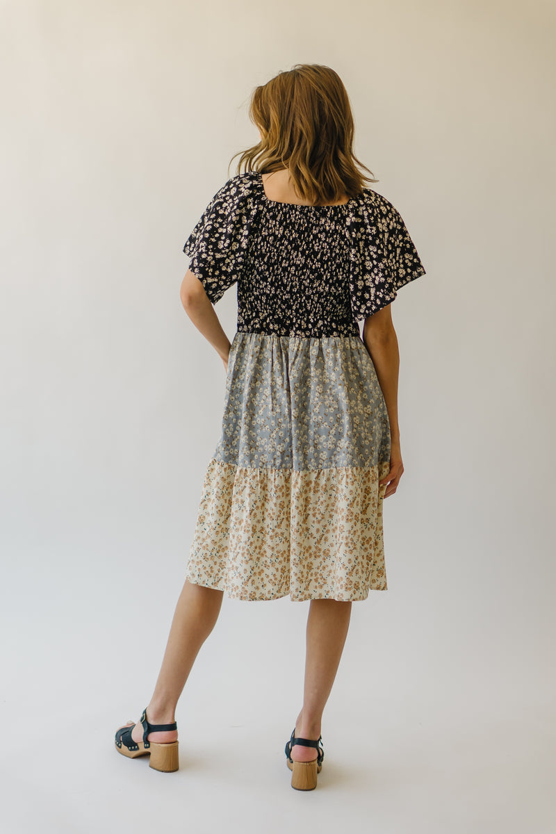 The Scarcella Crochet Detail Dress in Multi